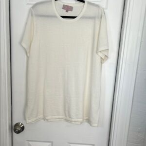 Laurie Felt Cream Short Sleeve Tee Relaxed Fit